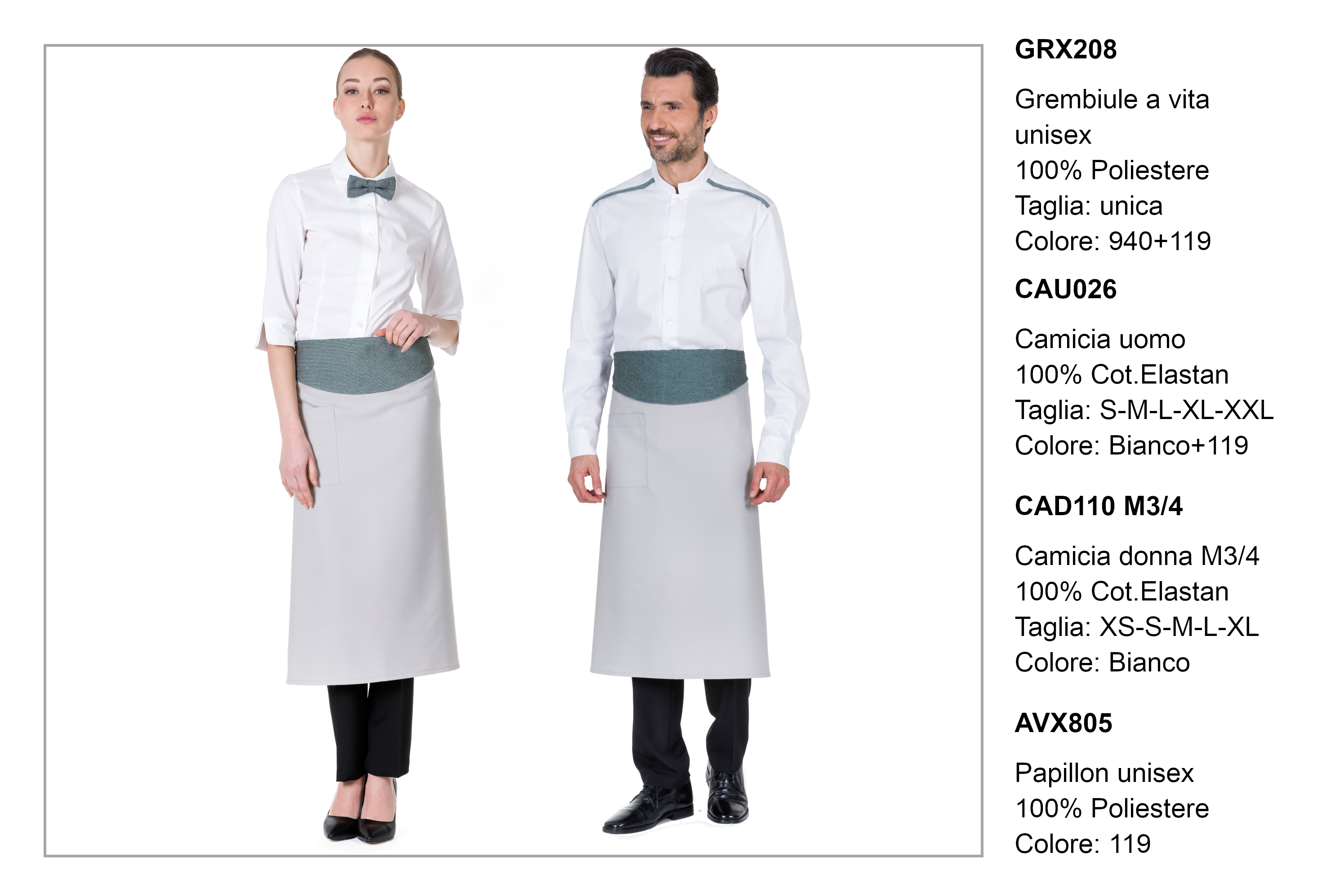 Divise cameriere bar_gelateria_pasticceria - Creativity clothingsxwork