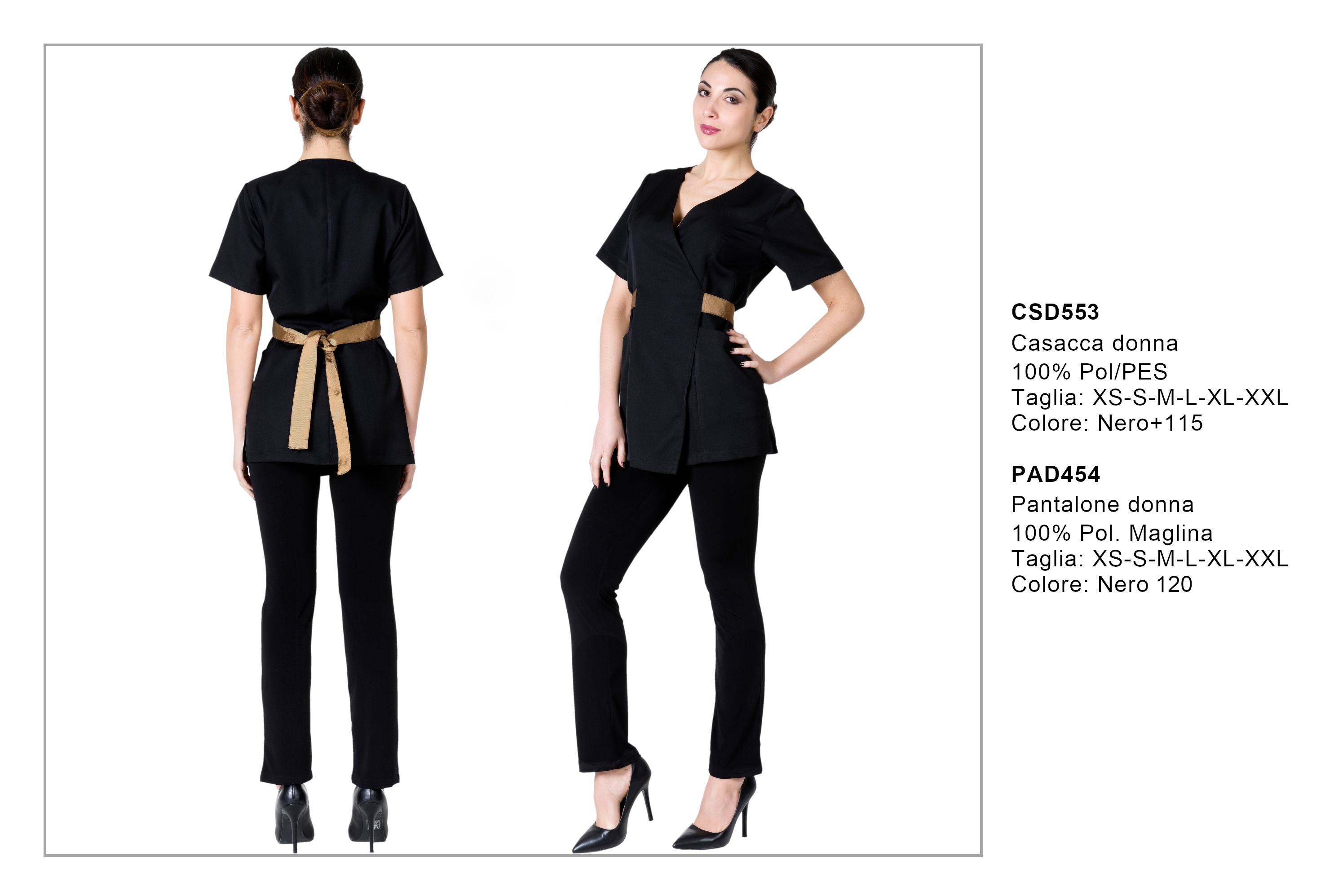 Abbigliamento professionale estetica & parucchiera 100% Total MadeInItaly - Creativity clothingsxwork